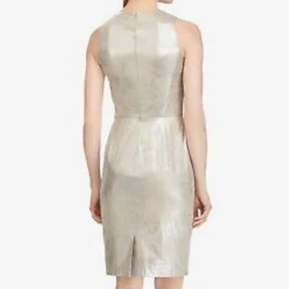 NWT Ralph Lauren Silver suede dress, size 6 - Picture 2 of 11